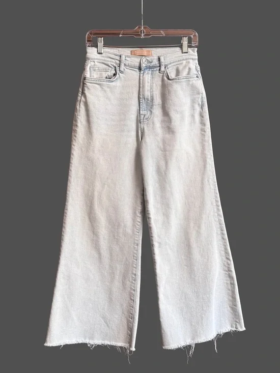 7 For All Mankind Luxe Vintage Ultra High Waist Cropped Jo Jeans Size 27 - Picture 1 of 8